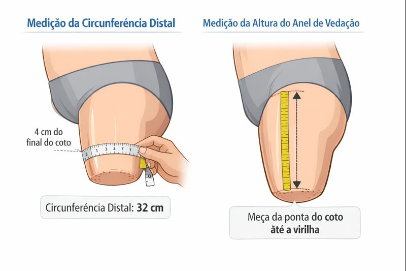 Como fazer a medição do coto